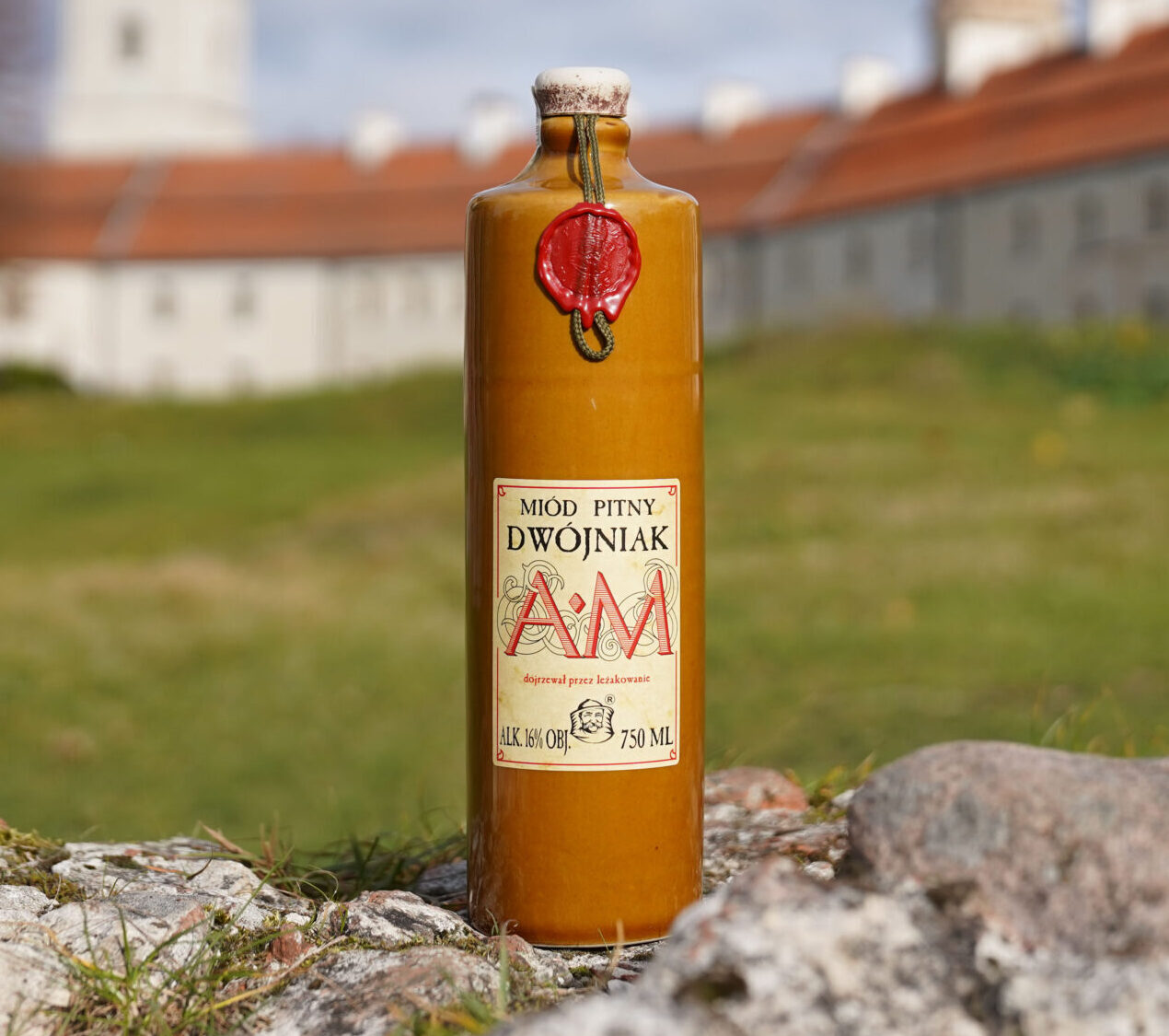Miód pitny dwójniak AM butelka ceramiczna 750 ml