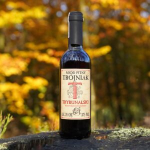 Miód pitny trójniak Trybunalski w szklanej butelce 375 ml