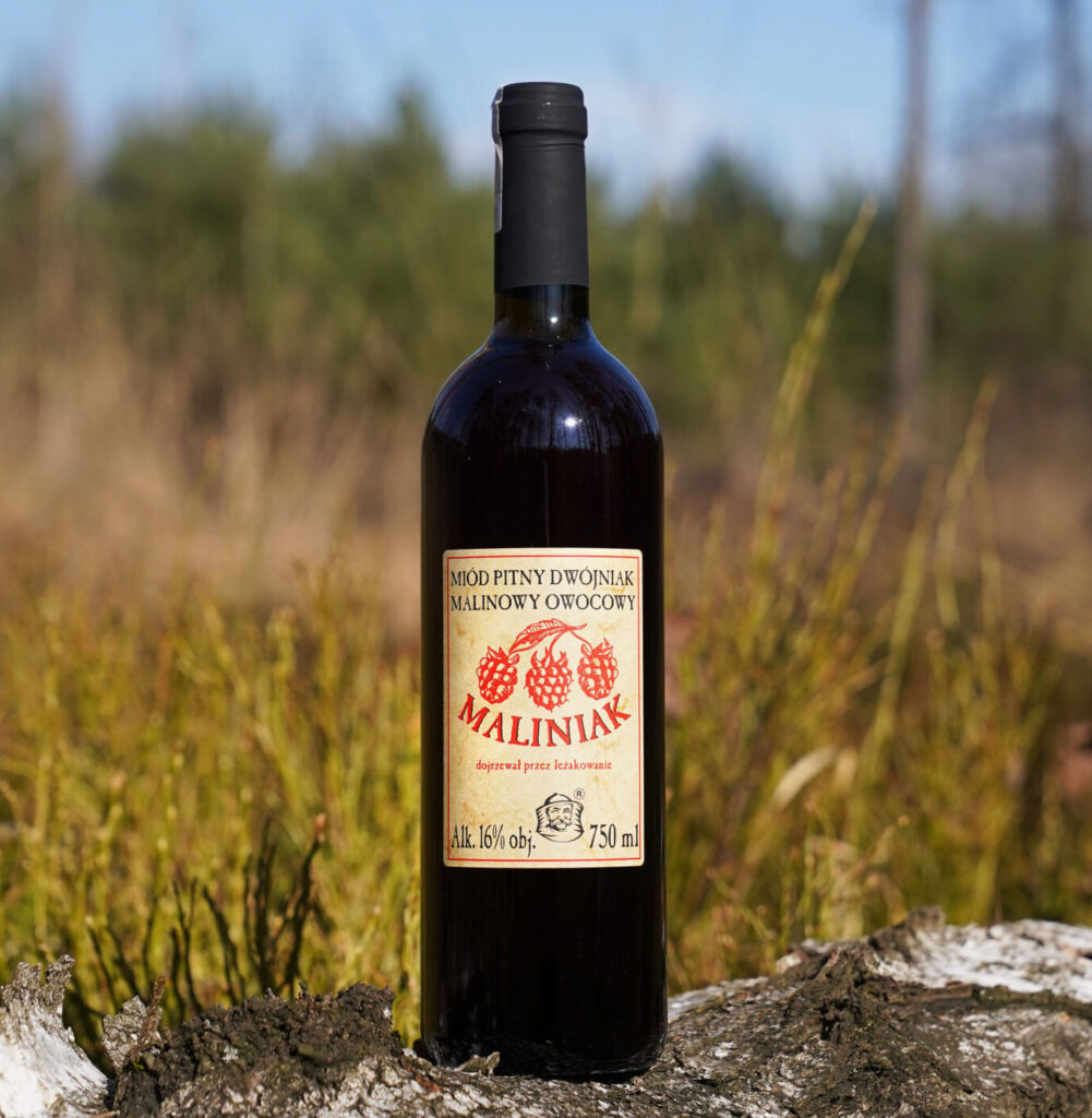 Miód pitny dwójniak Maliniak butelka szklana 750ml