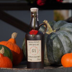 Miód pitny dwójniak Jubileuszowy w butelce ceramicznej 750ml