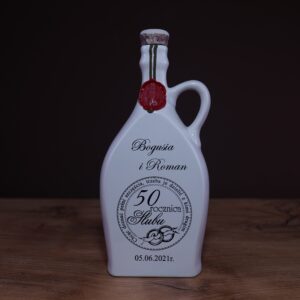 Personalizowana butelka ceramiczna - ROCZNICA