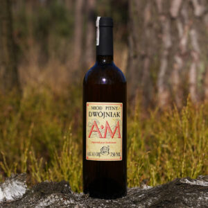 Miód pitny dwójniak AM w szklanej butelce 750ml