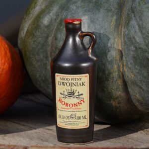 Miód pitny dwójniak Koronny w butelce ceramicznej 100ml