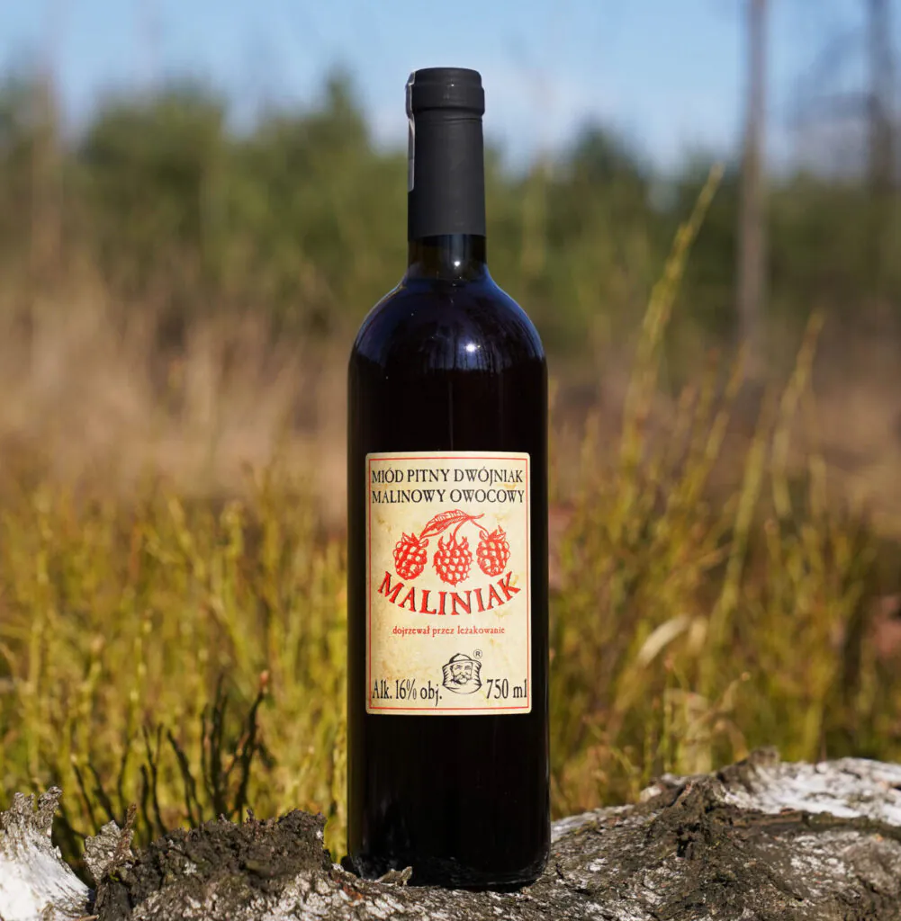 Miód pitny dwójniak Maliniak butelka szklana 750ml