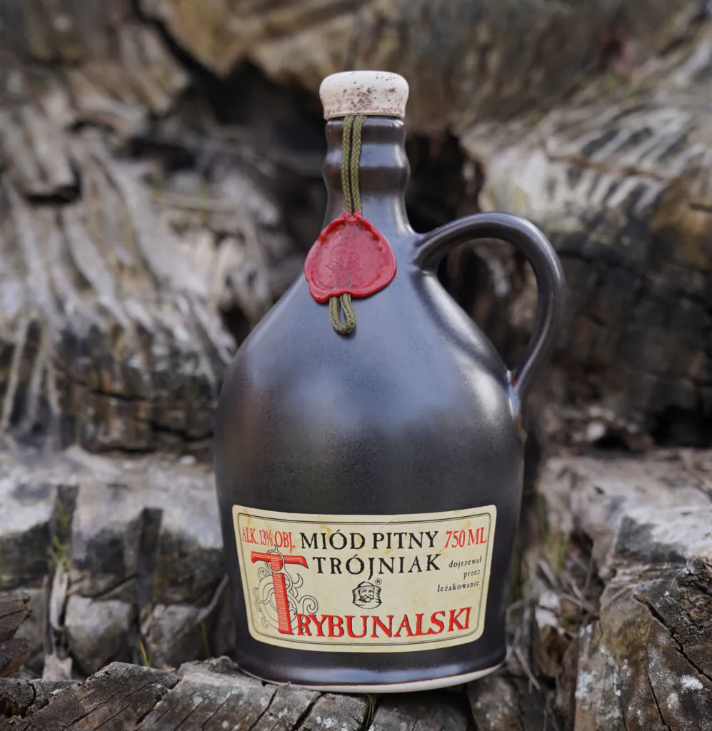Miód pitny trójniak Trybunalski butelka ceramiczna 750ml