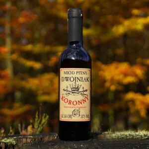 Miód pitny dwójniak Koronny w szklanej butelce 375 ml