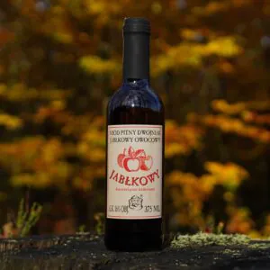 Miód pitny dwójniak Jabłkowy w szklanej butelce 375 ml