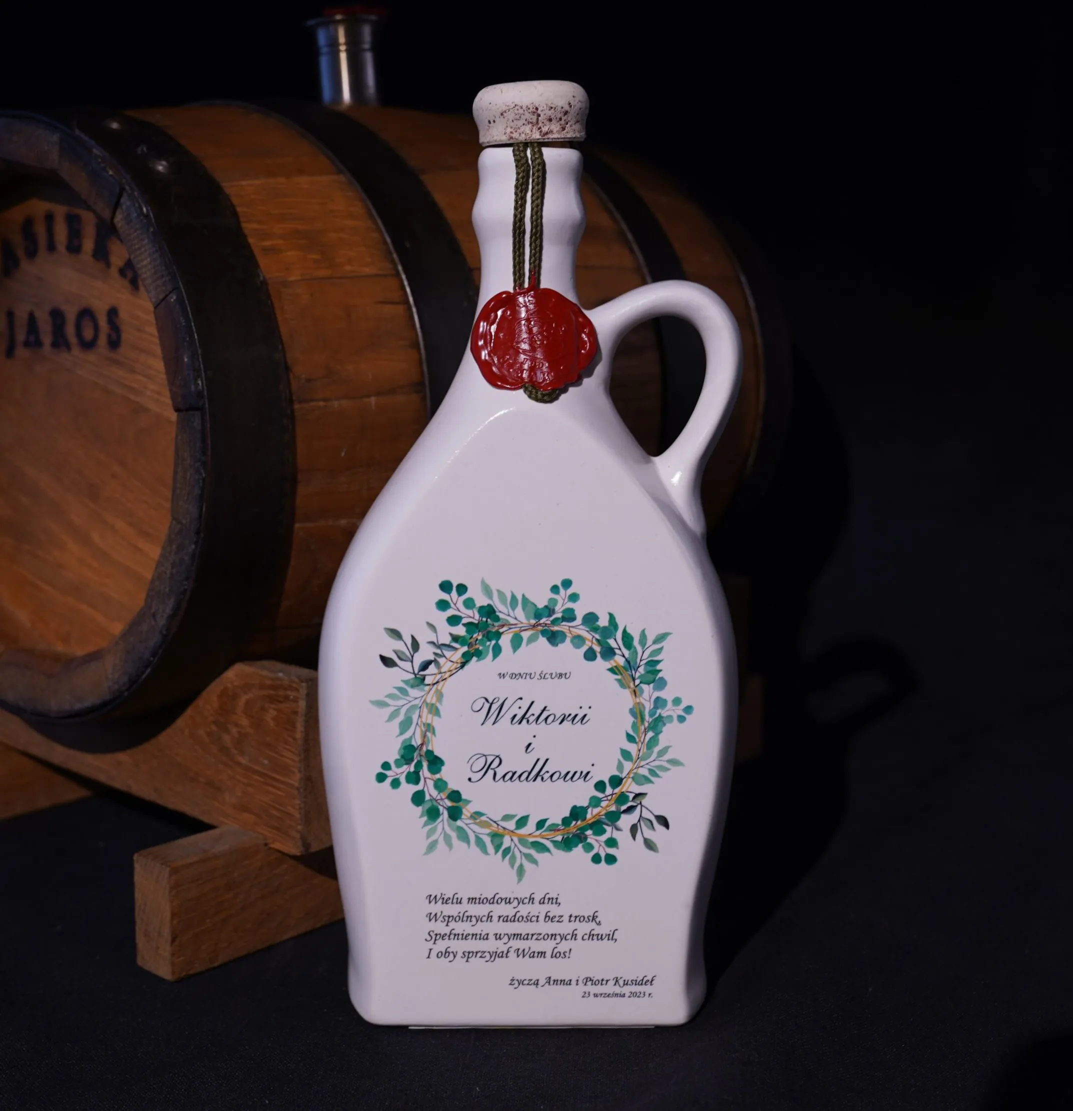 Personalizowana butelka ceramiczna – ŚLUB - obrazek 5