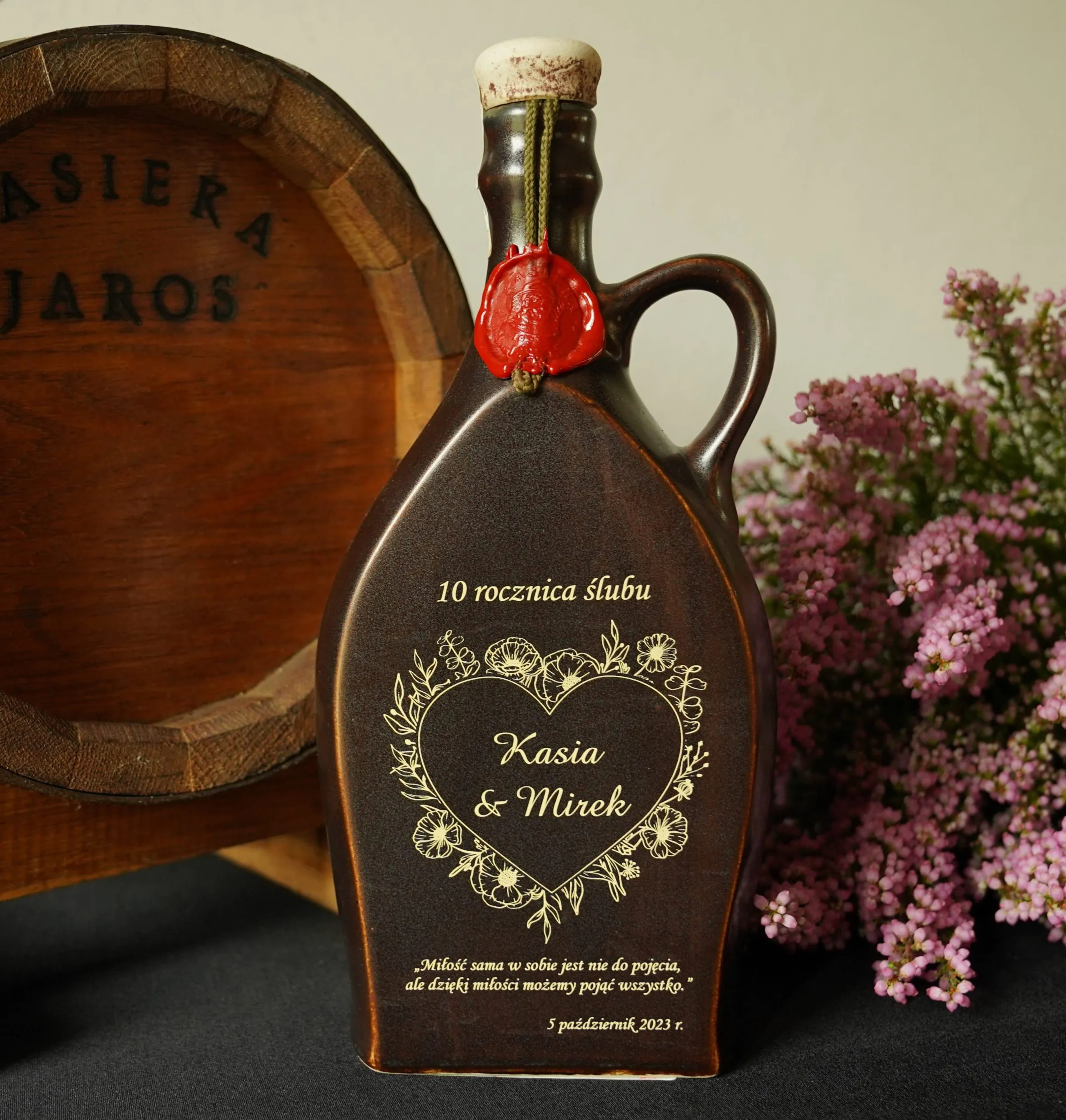 Personalizowana butelka ceramiczna - ROCZNICA - obrazek 4
