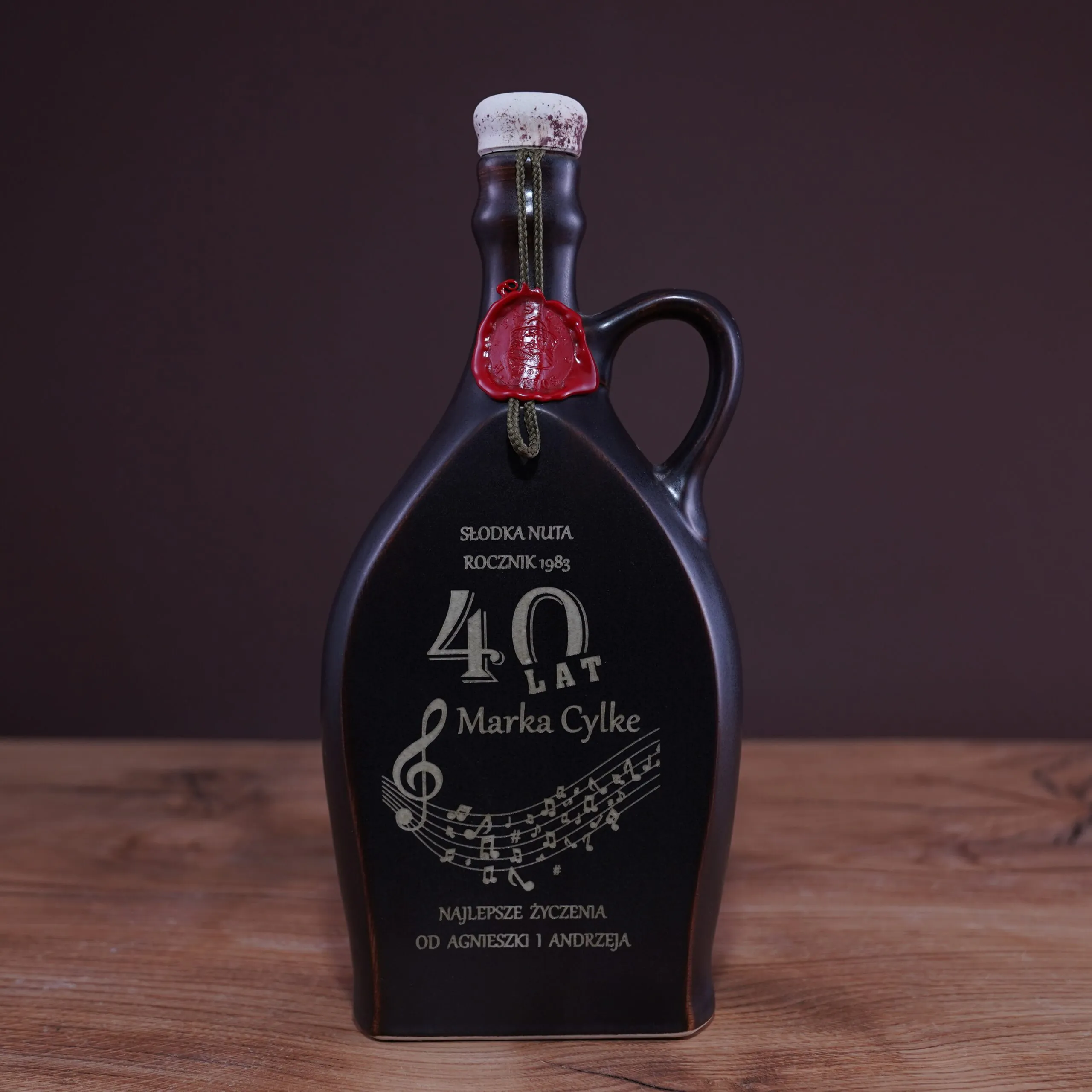 Personalizowana butelka ceramiczna – URODZINY - obrazek 3
