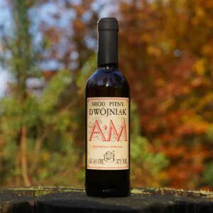 Miód pitny dwójniak AM w szklanej butelce 375ml