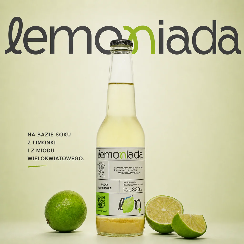 Lemoniada miodowa z limonką 330ml