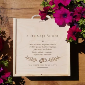 Zestaw upominkowy z grawerem - z okazji ślubu